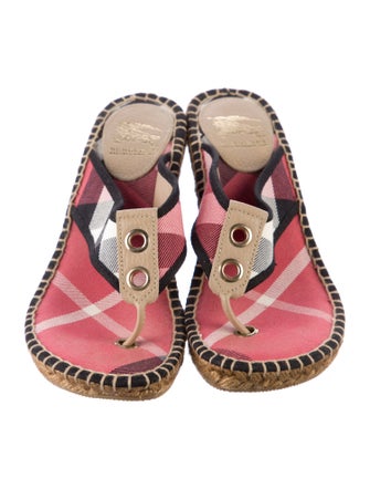 Burberry Prorsum Nova Check Pattern Canvas Espadrilles