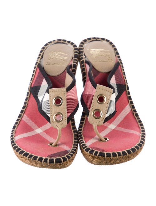 Burberry Prorsum Nova Check Pattern Canvas Espadrilles