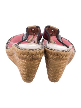 Burberry Prorsum Nova Check Pattern Canvas Espadrilles