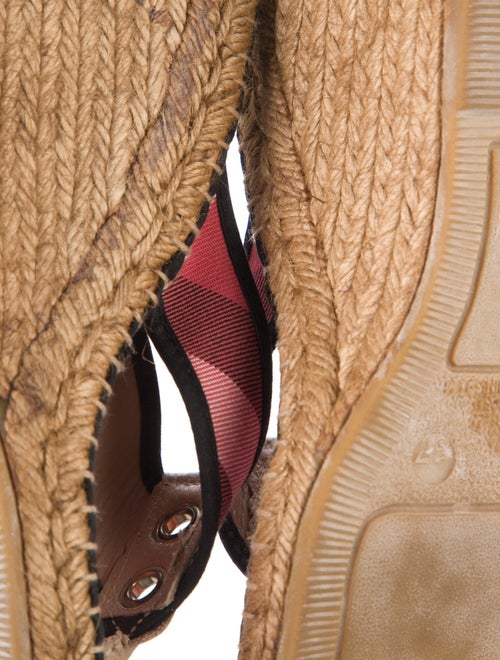 Burberry Prorsum Nova Check Pattern Canvas Espadrilles