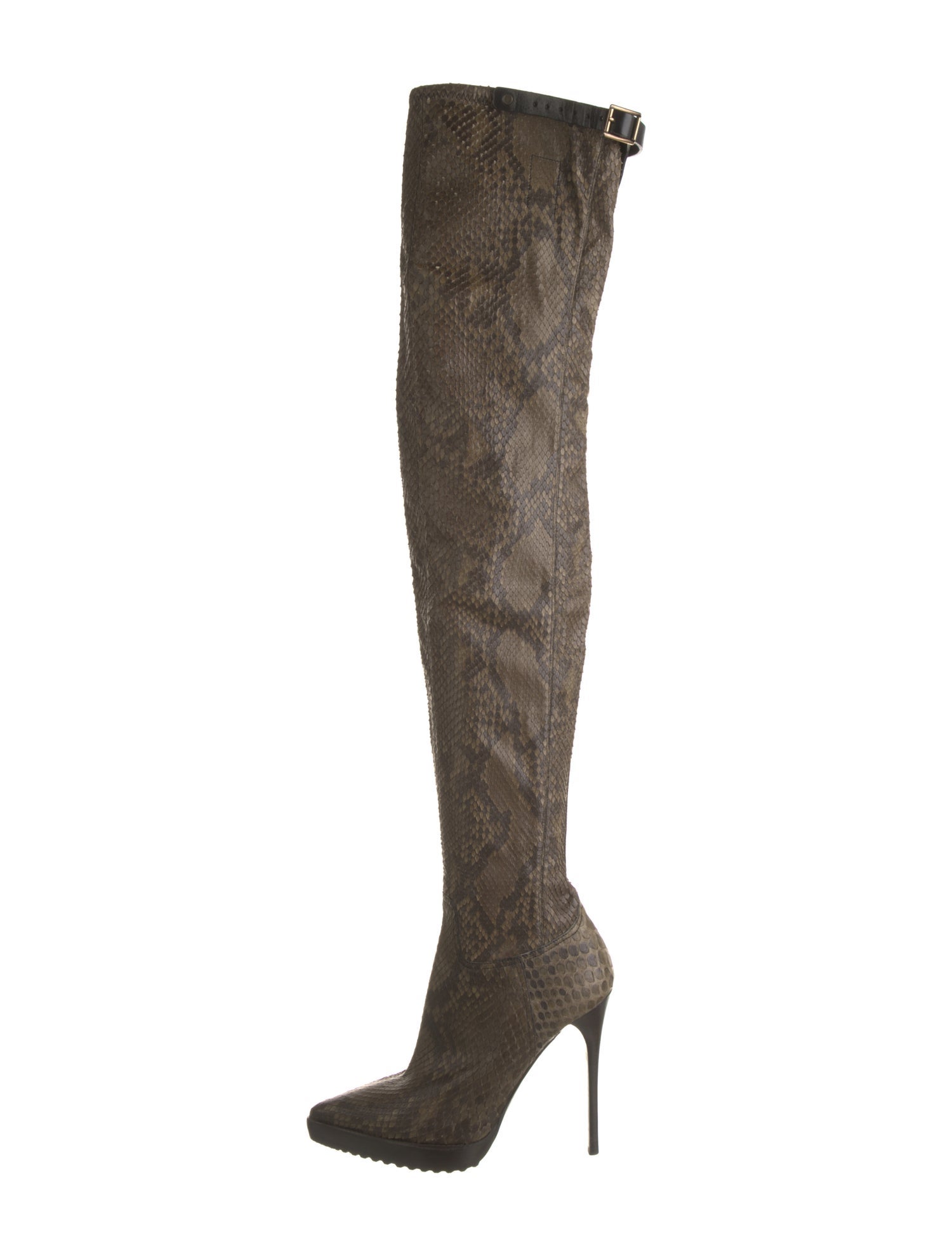Burberry Prorsum Snakeskin Animal Print Boots