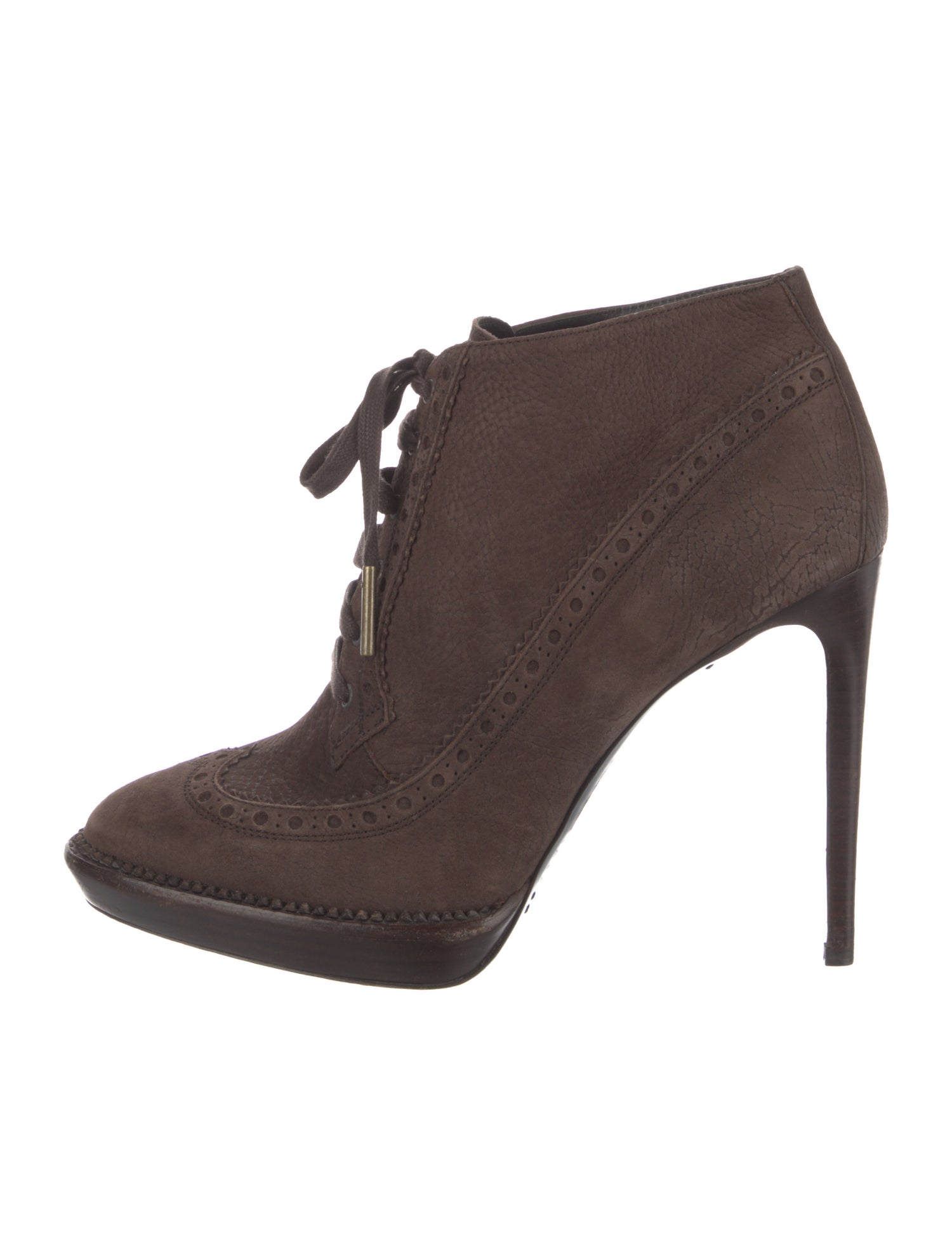 Burberry Prorsum Leather Lace-Up Boots