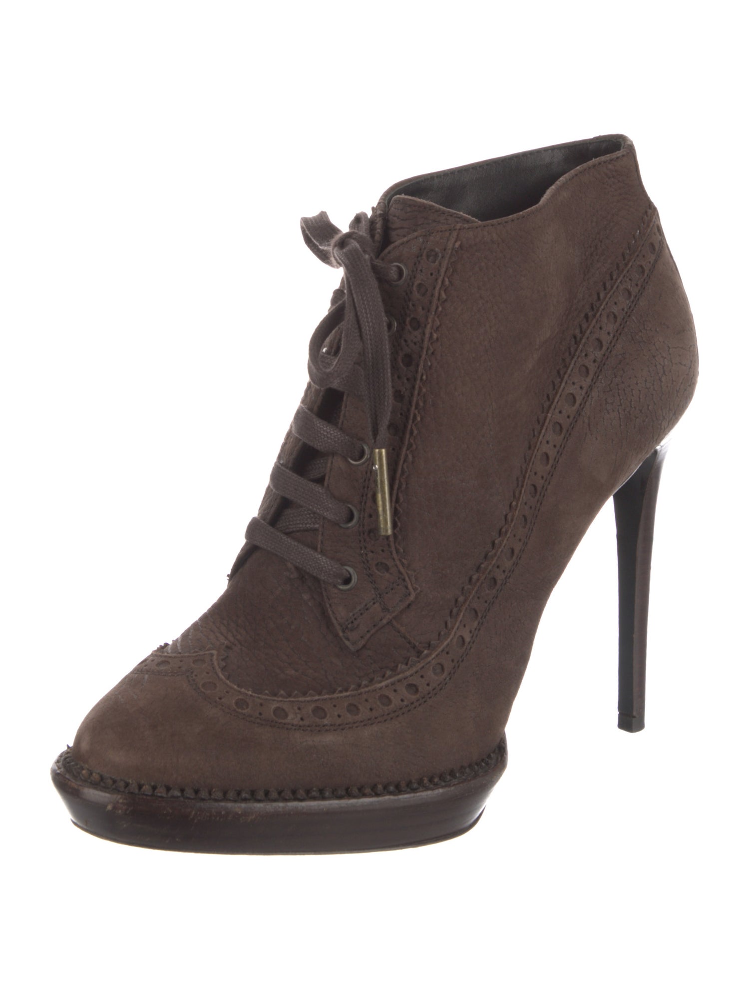 Burberry Prorsum Leather Lace-Up Boots