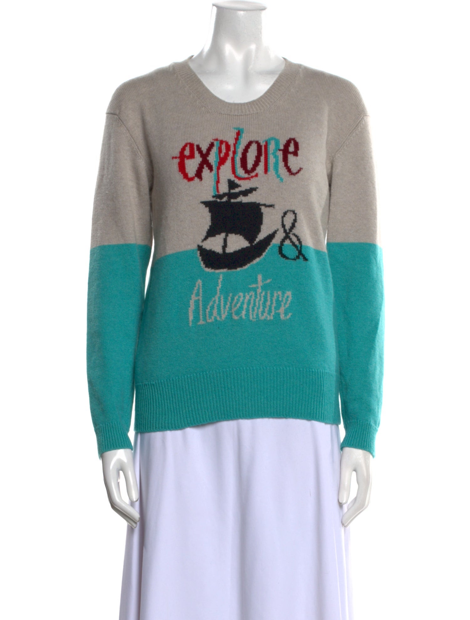 Burberry Prorsum Cashmere Graphic Print Sweater