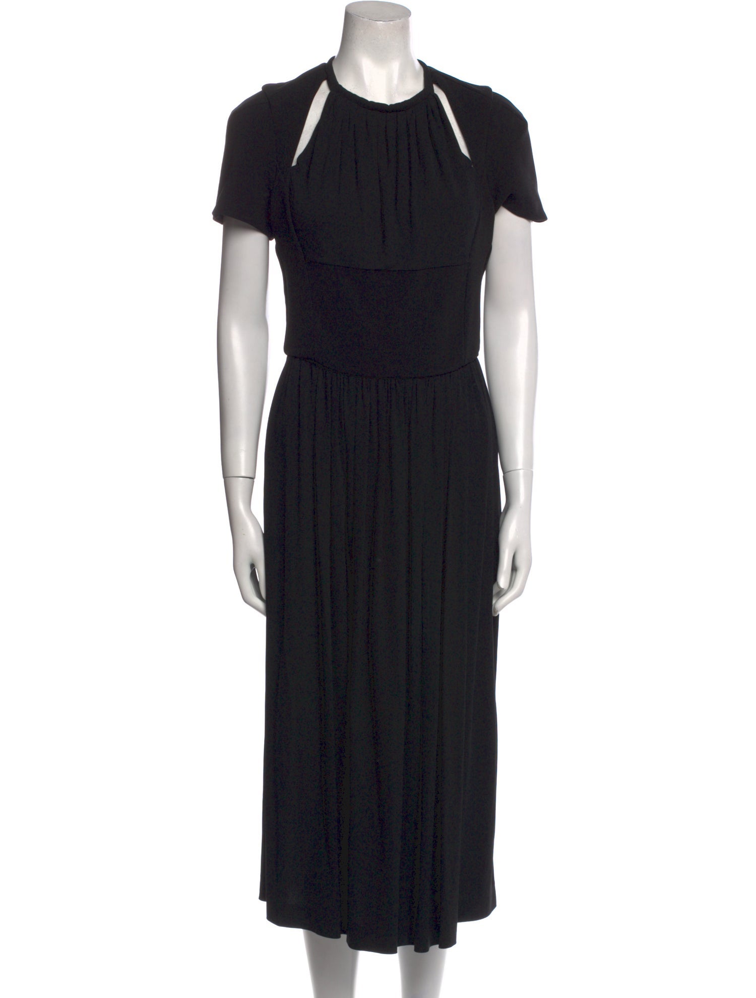 Burberry Prorsum Crew Neck Midi Length Dress