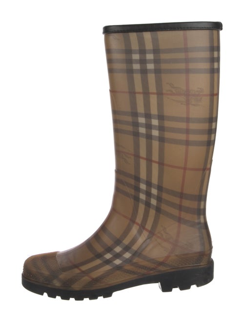 Burberry Prorsum Rubber Plaid Print Rain Boots