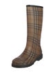 Burberry Prorsum Rubber Plaid Print Rain Boots