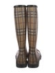 Burberry Prorsum Rubber Plaid Print Rain Boots