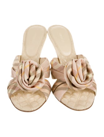 Burberry Prorsum Plaid Print Slides