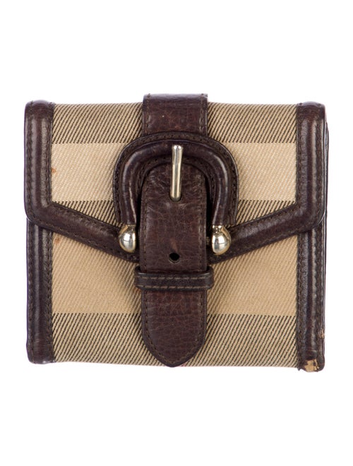 Burberry Prorsum Exploded Check Pattern Canvas Compact Wallet
