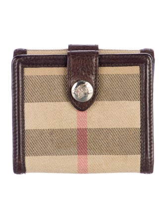 Burberry Prorsum Exploded Check Pattern Canvas Compact Wallet