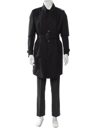 Burberry Prorsum House Check Pattern Trench Coat