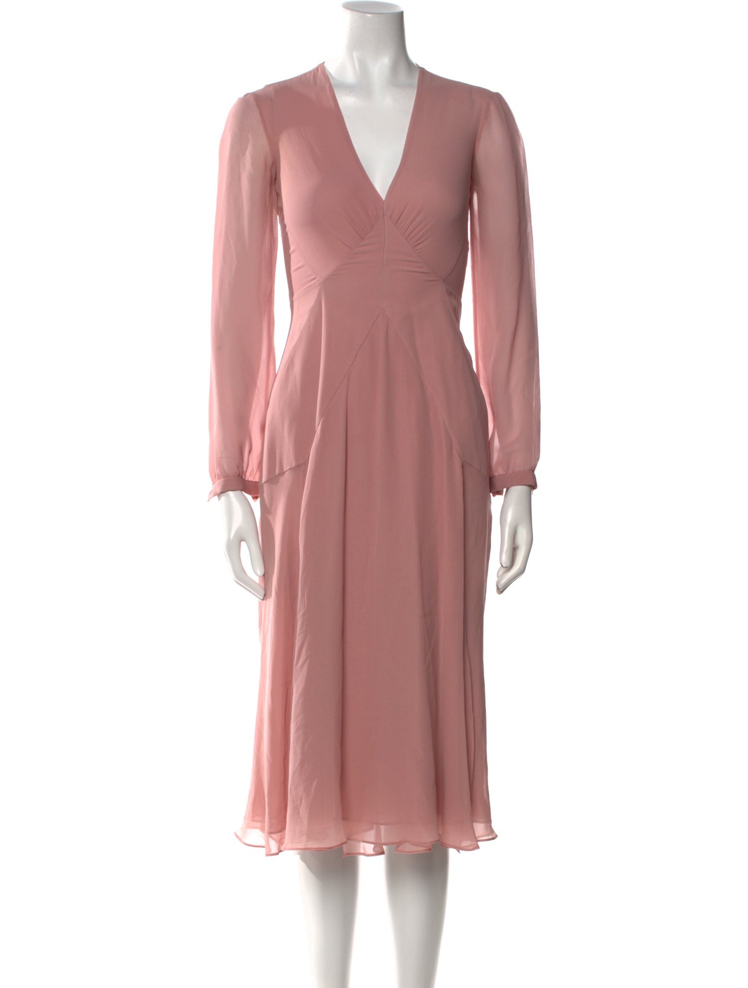 Burberry Prorsum Silk Midi Length Dress