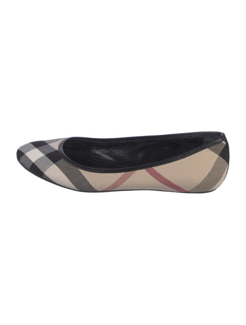 Burberry Prorsum Nova Check Pattern Canvas Ballet Flats