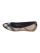 Burberry Prorsum Nova Check Pattern Canvas Ballet Flats