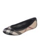 Burberry Prorsum Nova Check Pattern Canvas Ballet Flats