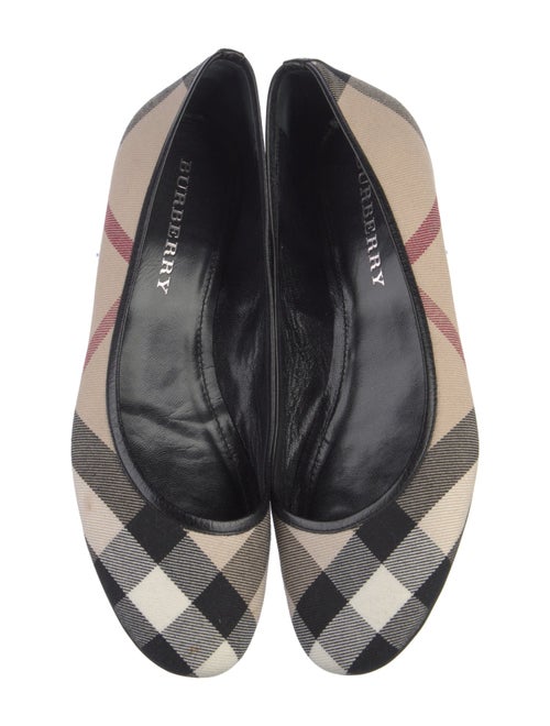 Burberry Prorsum Nova Check Pattern Canvas Ballet Flats
