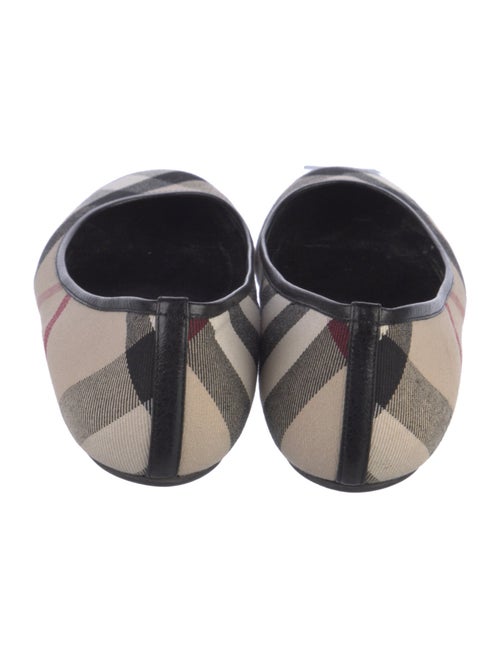 Burberry Prorsum Nova Check Pattern Canvas Ballet Flats