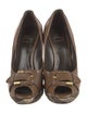 Burberry Prorsum Nova Check Pattern Leather Pumps