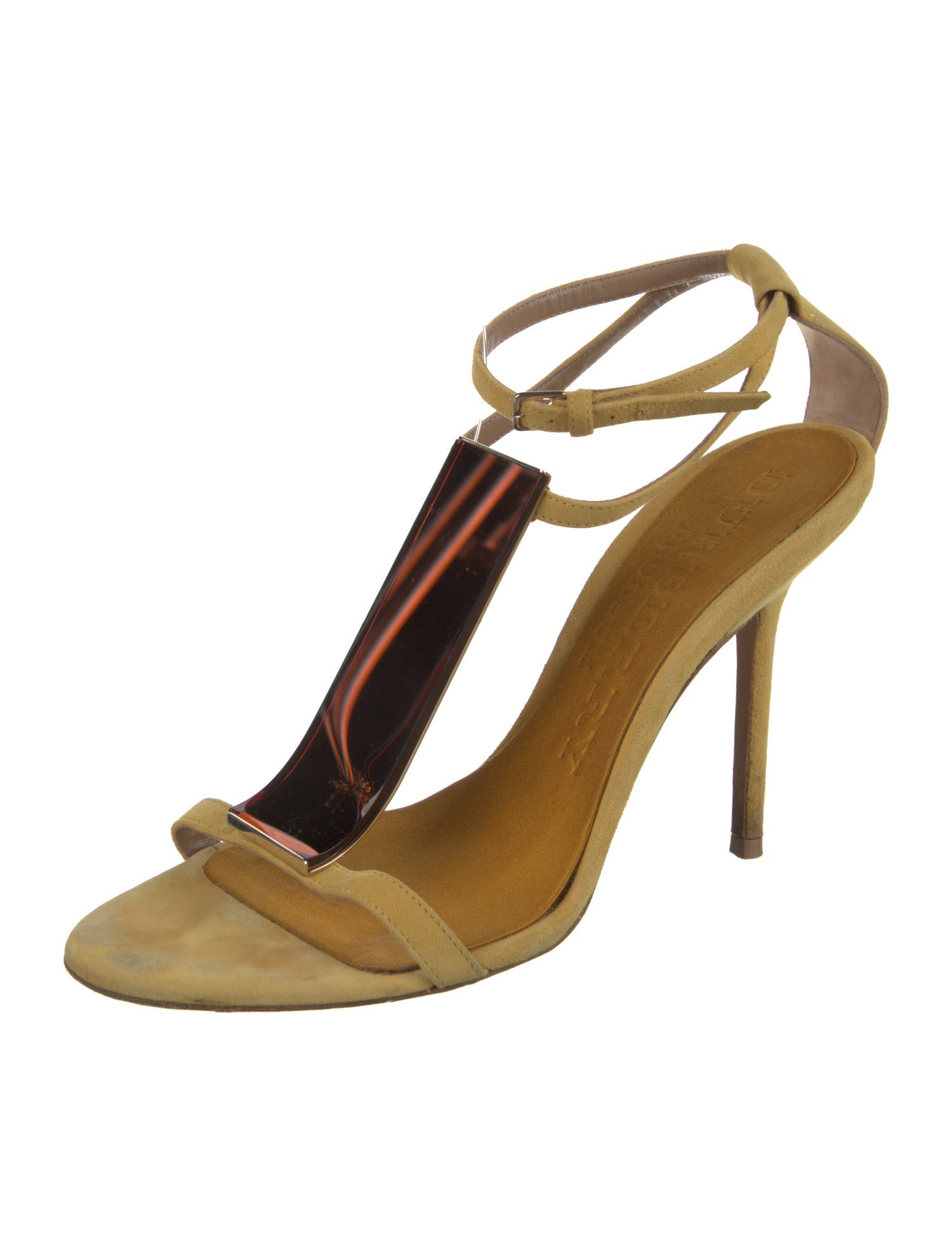 Burberry Prorsum Suede T-Strap Sandals