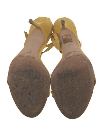 Burberry Prorsum Suede T-Strap Sandals