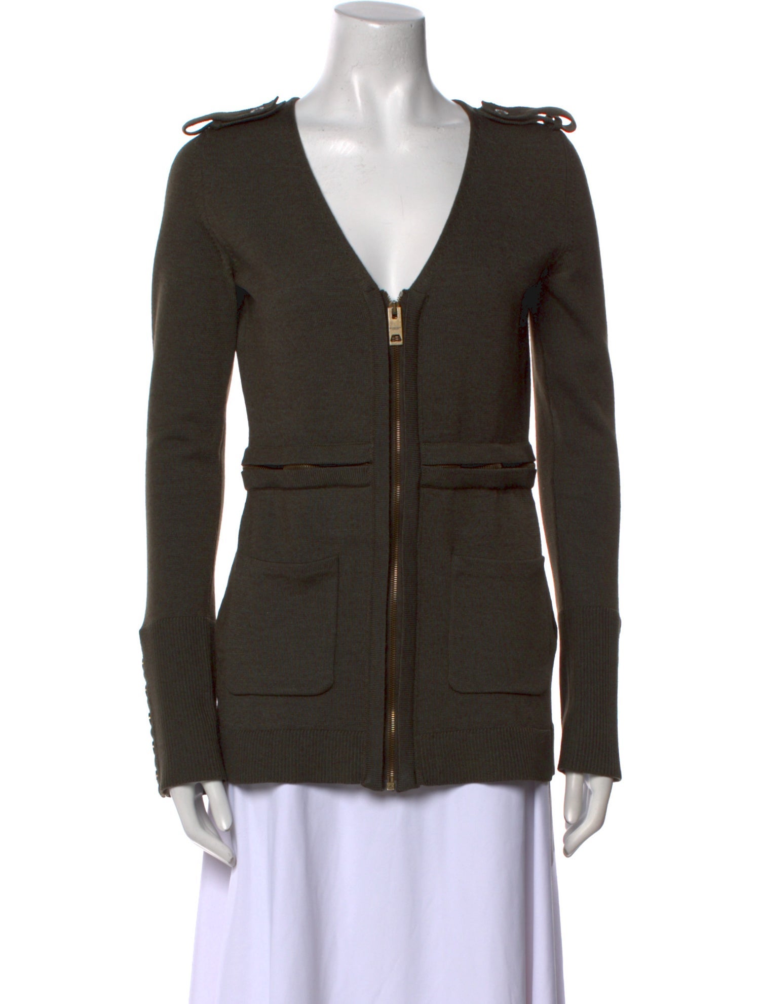 Burberry Prorsum Virgin Wool V-Neck Sweater