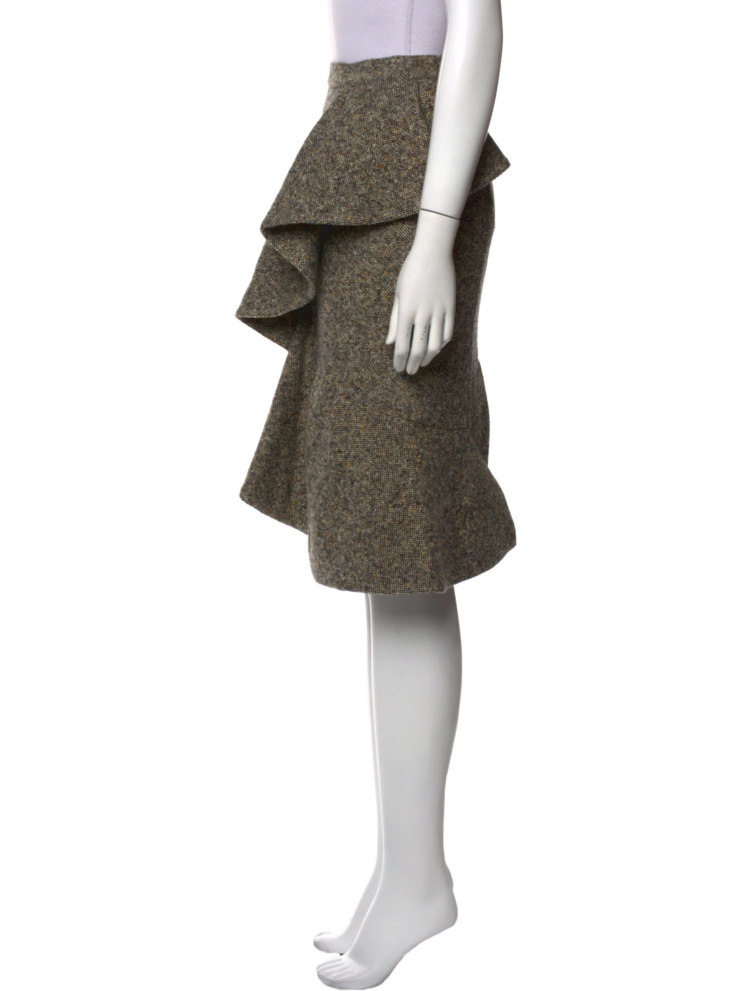 Burberry Prorsum Virgin Wool Knee-Length Skirt