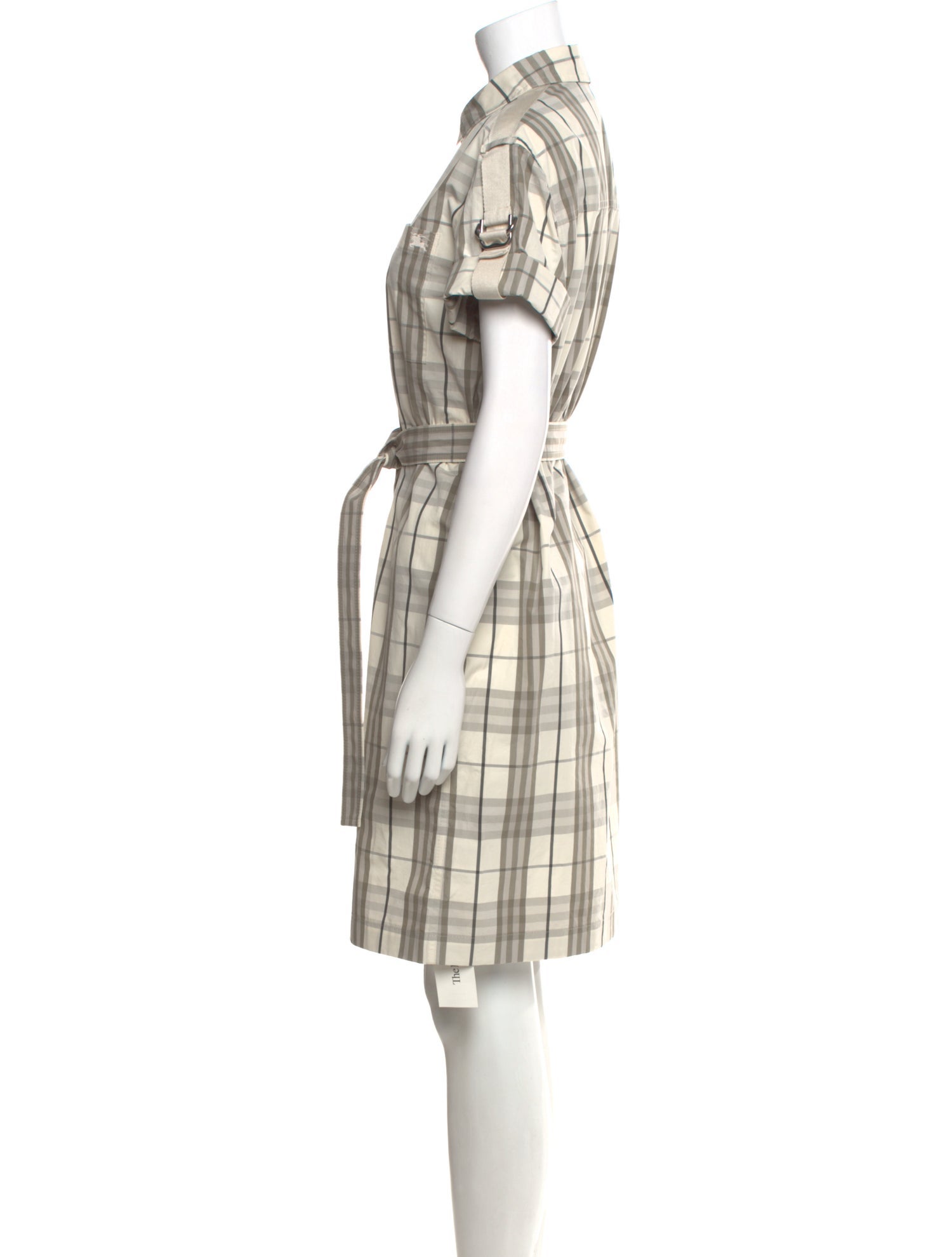 Burberry Prorsum Plaid Print Knee-Length Dress