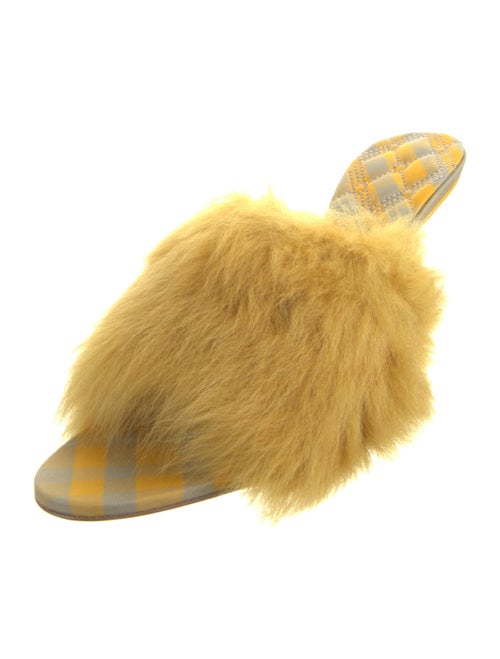 Burberry Prorsum Faux Fur Slides