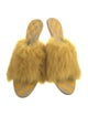 Burberry Prorsum Faux Fur Slides