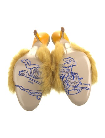 Burberry Prorsum Faux Fur Slides