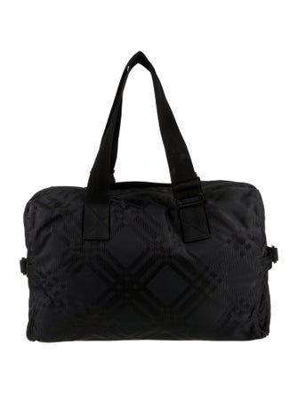 Burberry Smoked Check Duffel Bag W/ Tags