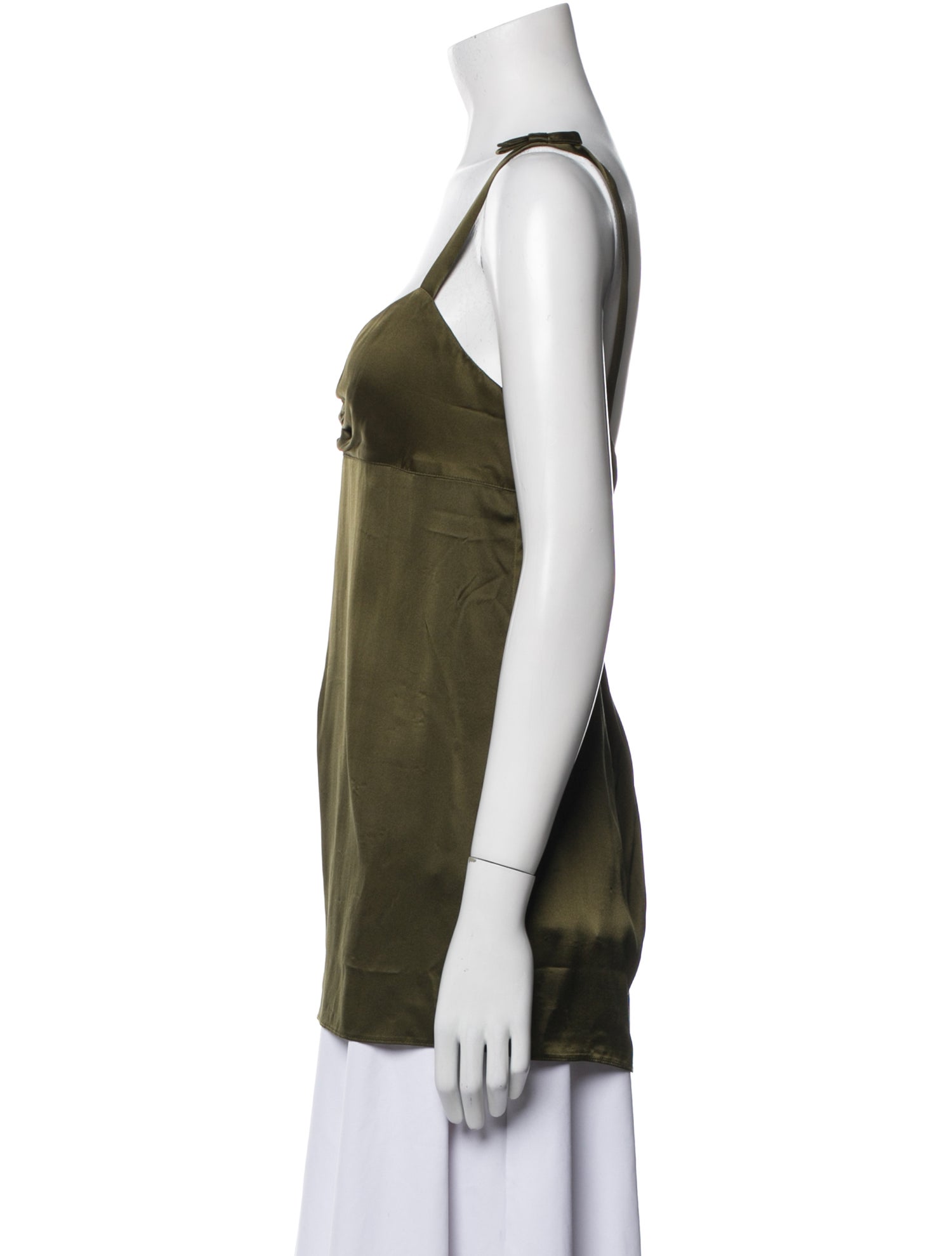 Burberry Prorsum Silk V-Neck Top