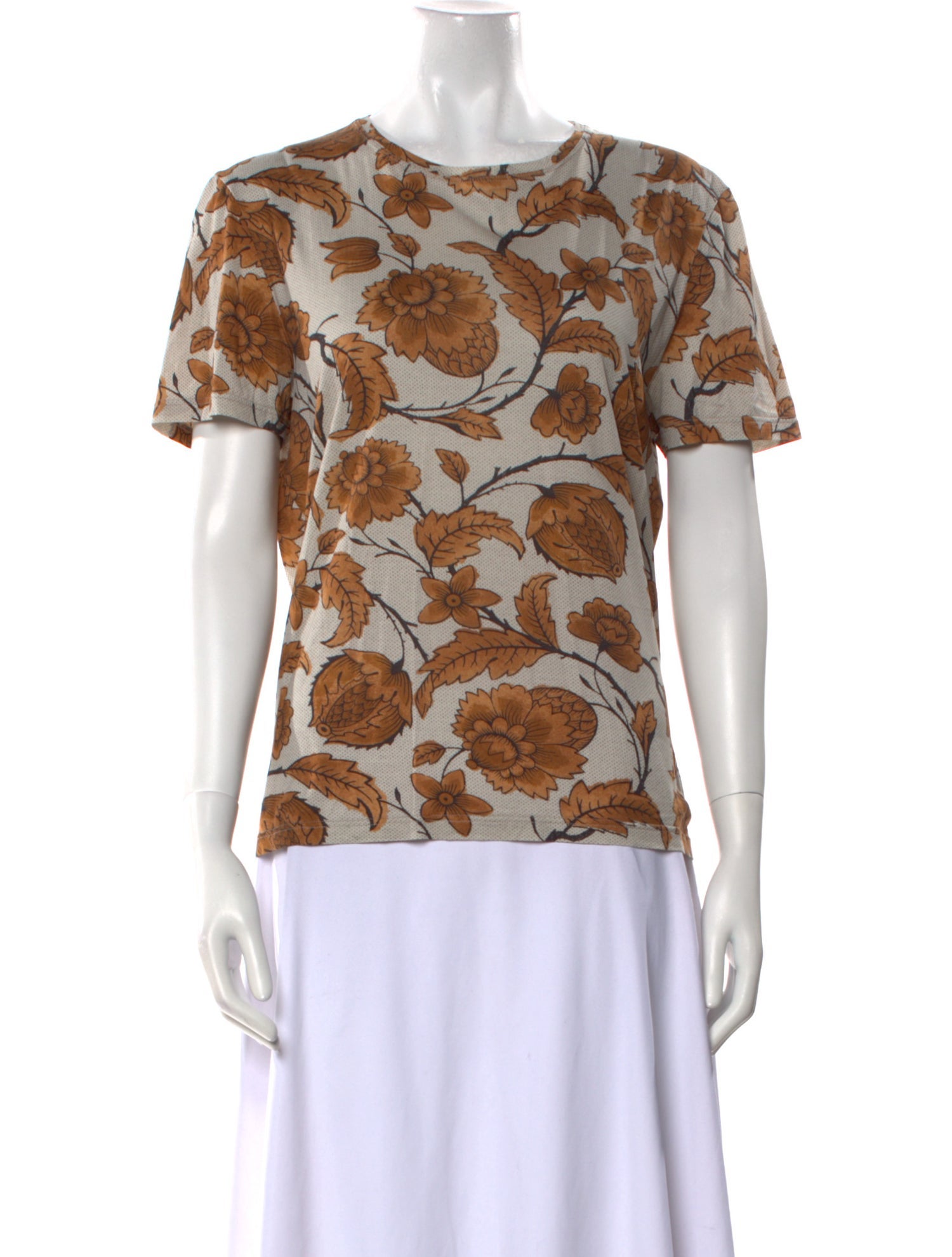 Burberry Prorsum Printed Bateau Neckline T-Shirt