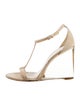 Burberry Prorsum Suede T-Strap Sandals