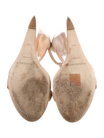 Burberry Prorsum Suede T-Strap Sandals
