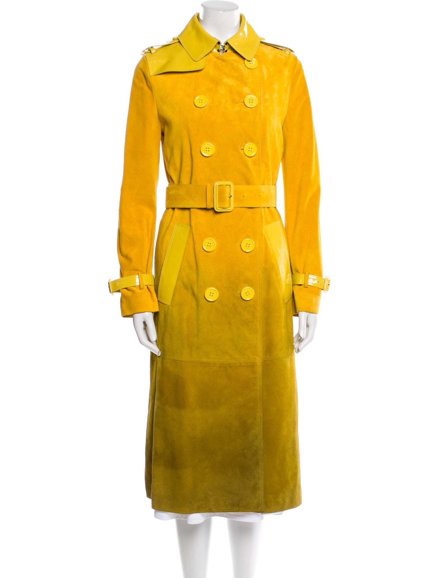 Burberry Prorsum 2015 Calf Leather Trench Coat