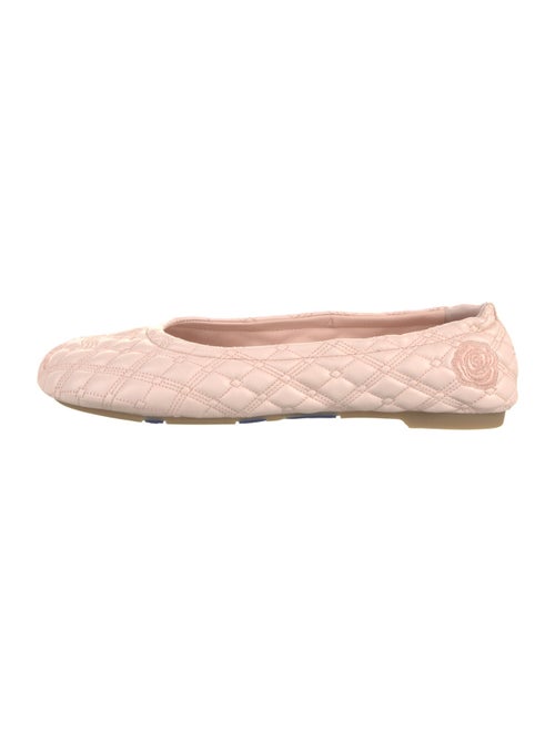 Burberry Prorsum Leather Embroidered Accent Ballet Flats