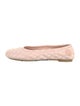 Burberry Prorsum Leather Embroidered Accent Ballet Flats