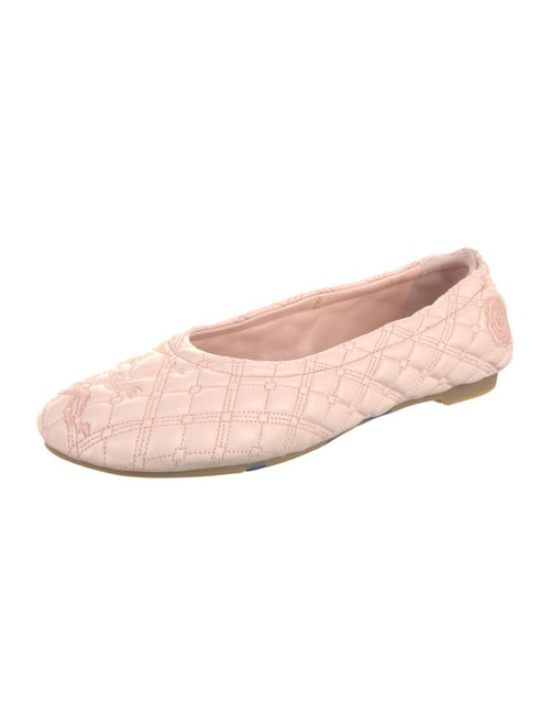 Burberry Prorsum Leather Embroidered Accent Ballet Flats