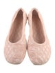 Burberry Prorsum Leather Embroidered Accent Ballet Flats
