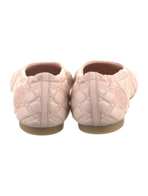 Burberry Prorsum Leather Embroidered Accent Ballet Flats