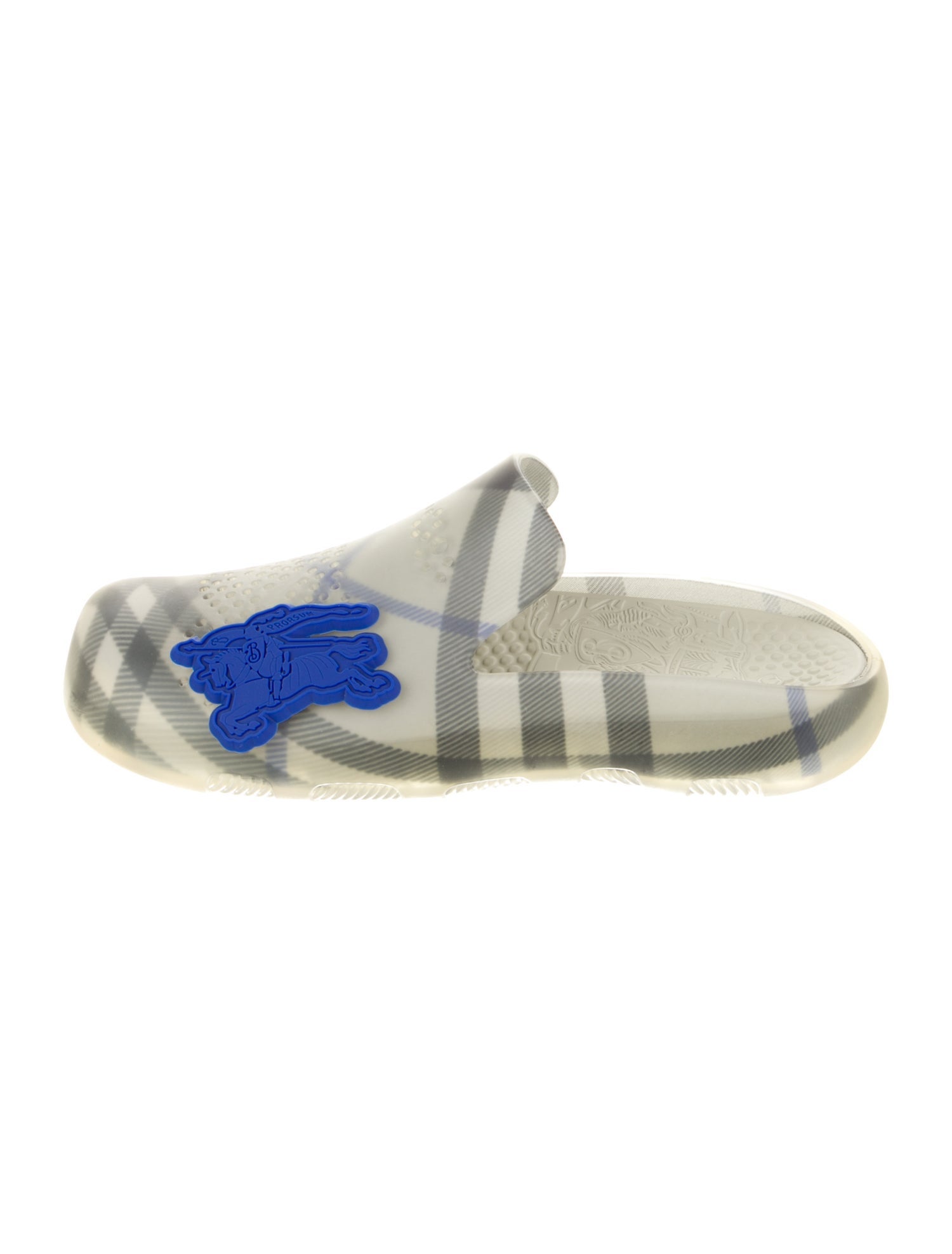 Burberry Prorsum Rubber Plaid Print Slides