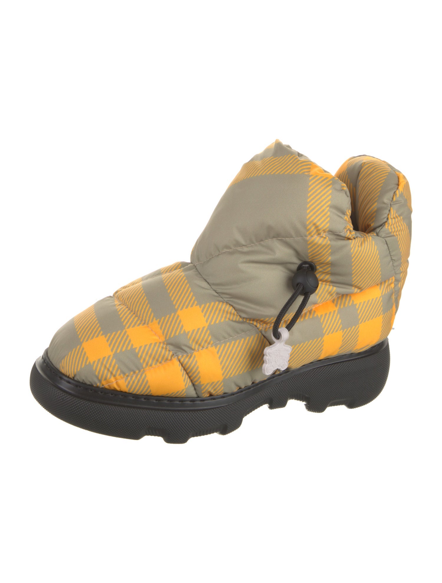 Burberry Prorsum Nylon Plaid Print Boots