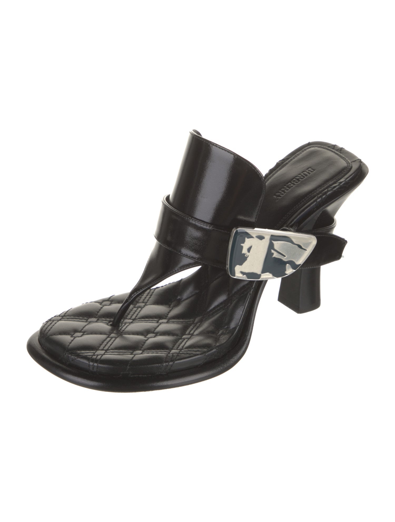 Burberry Leather Flip Flops