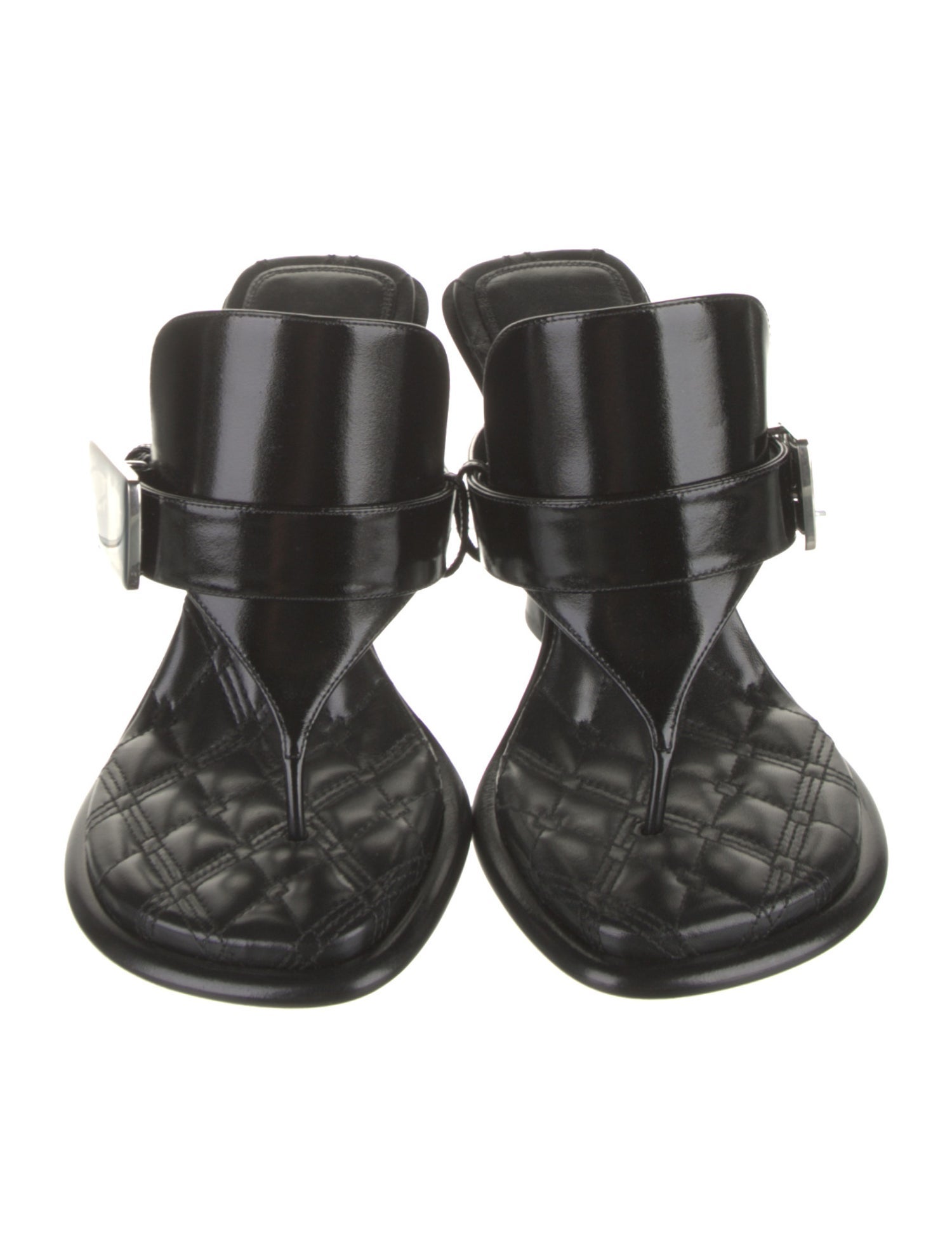 Burberry Leather Flip Flops