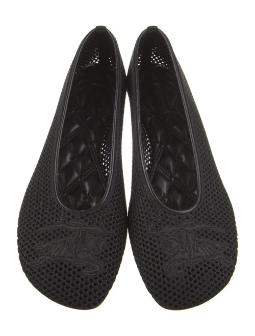 Burberry Leather Mesh Accents Flats