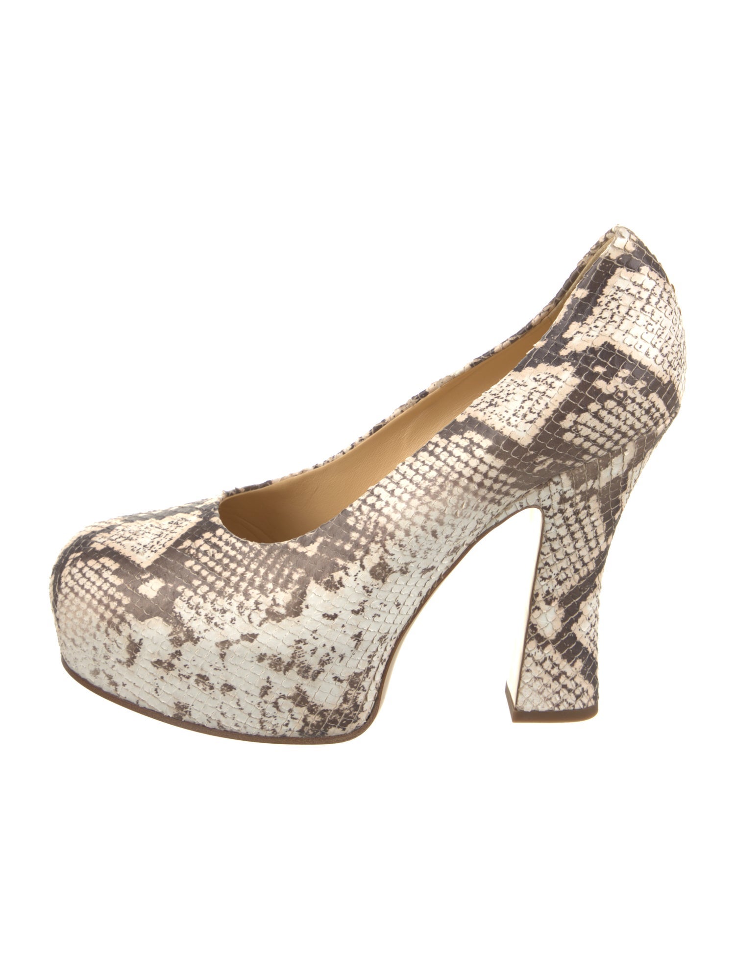 Burberry Snakeskin Animal Print Pumps w/ Tags