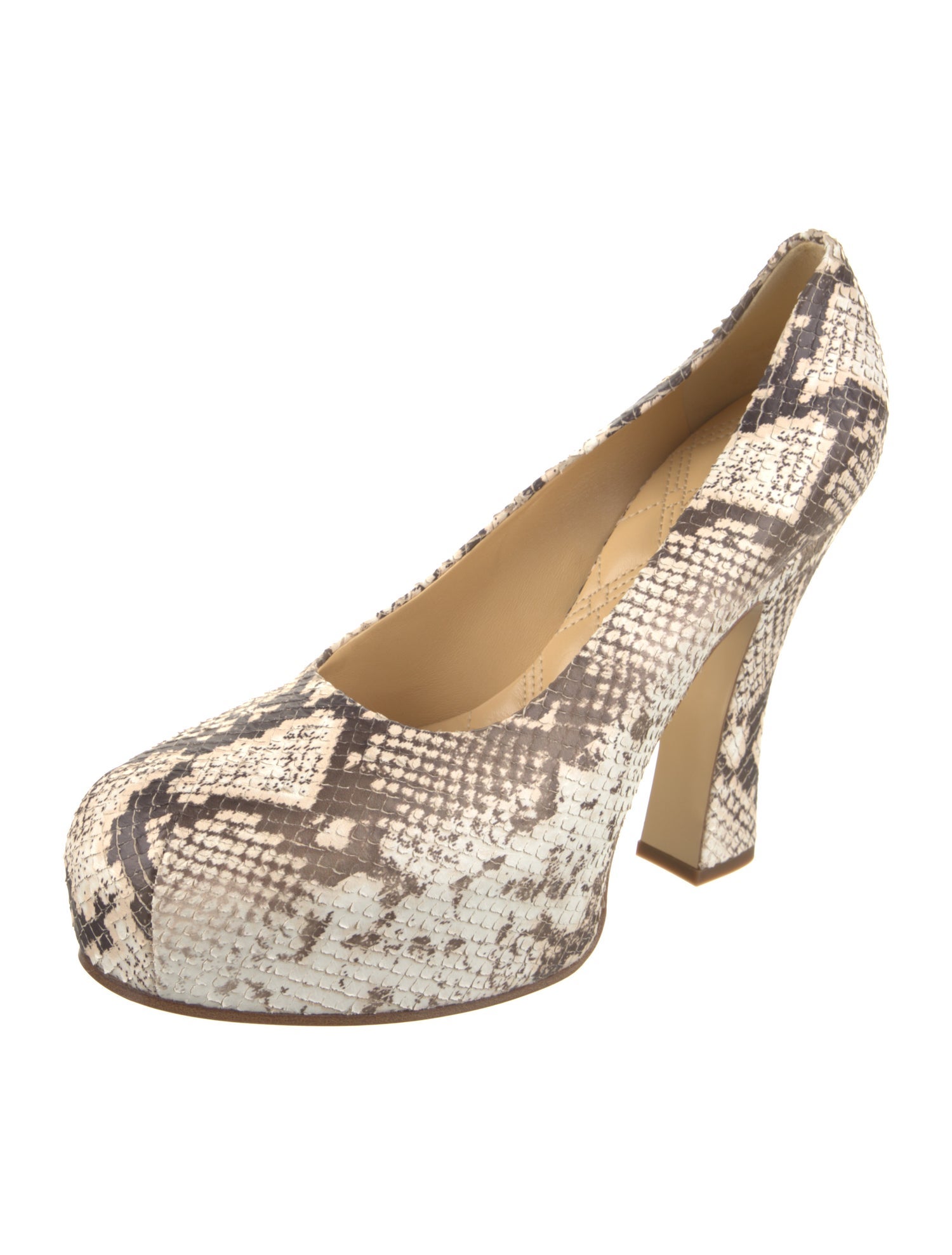 Burberry Snakeskin Animal Print Pumps w/ Tags