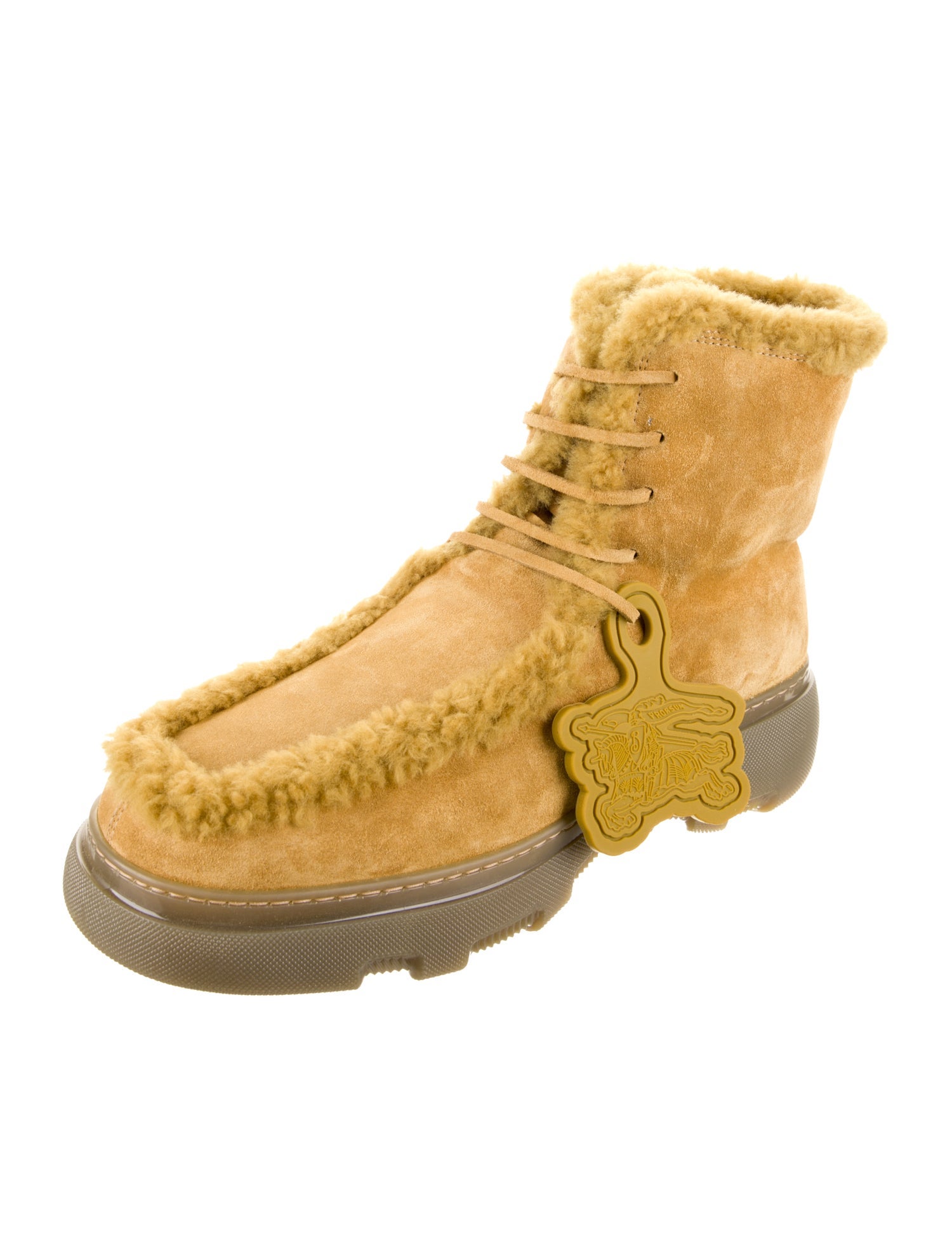 Burberry Suede Lace-Up Boots w/ Tags